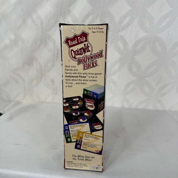 5 for $25| Road Trip QUIZWIT Hollywood Flicks Trivia Game Sealed Brand New - Picture 4 of 6
